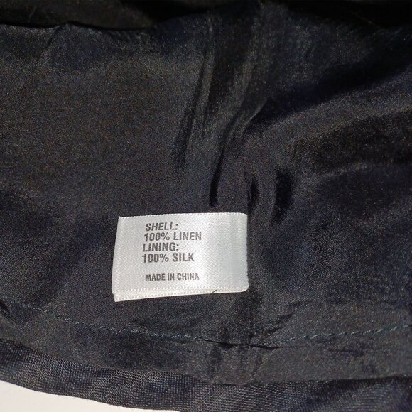 Jigsaw Linen-Silk Spaghetti Strap Slip Dress Size 8 Black Minimalist Elegant - Picture 6 of 7